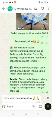 Testimonial Standing Flower parungsari